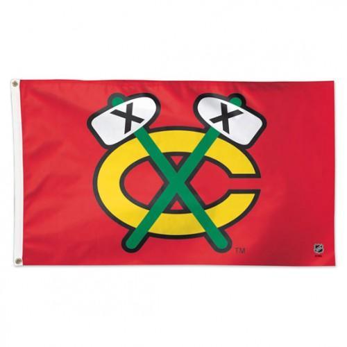3x5 Chicago Blackhawks Tomahawk  Flag