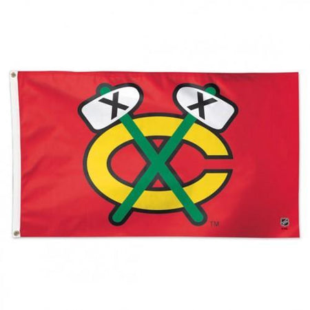 3x5 Chicago Blackhawks Tomahawk  Flag
