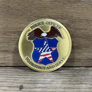 Colored Police Officer Medallion