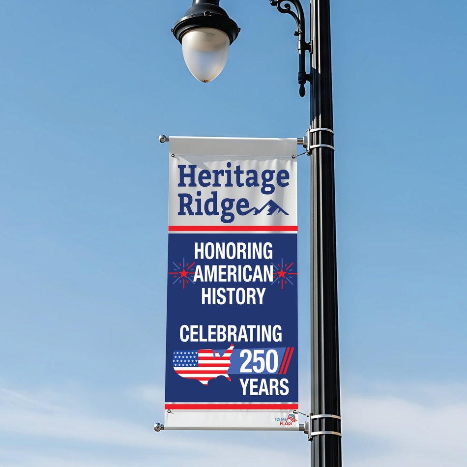 Custom Light Pole Banners for America 250-Custom-Fly Me Flag