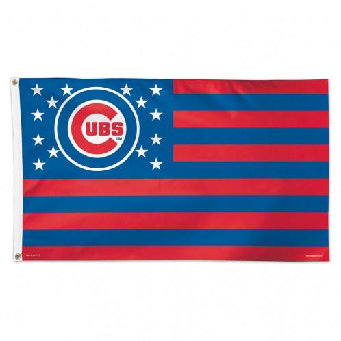 Chicago Cubs 3x5 Americana Flag with Stars and Stripes