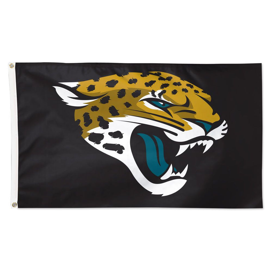 Deluxe 3' x 5' Flag - Jacksonville Jaguars Logo Black Flag-Flag-Fly Me Flag