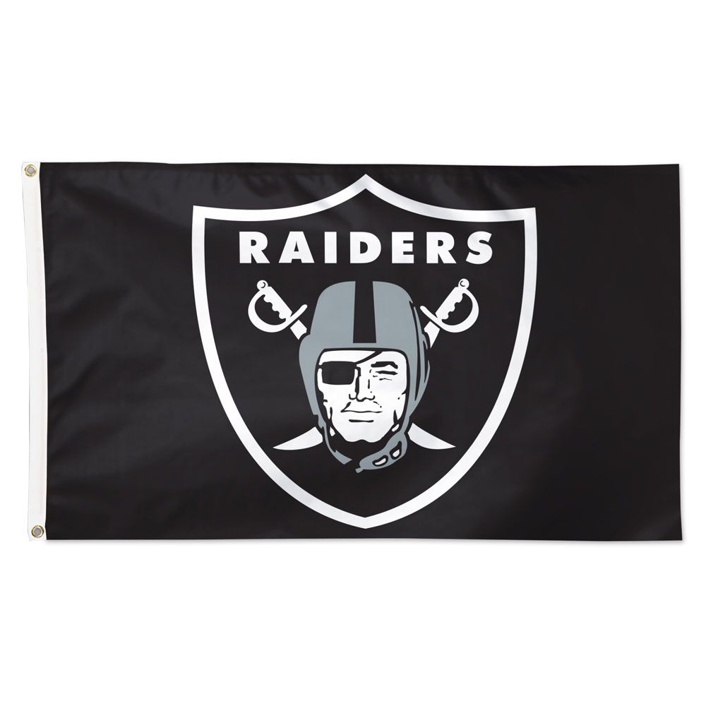 Deluxe 3' x 5' Flag - Las Vegas Raiders Logo Black Flag-Flag-Fly Me Flag