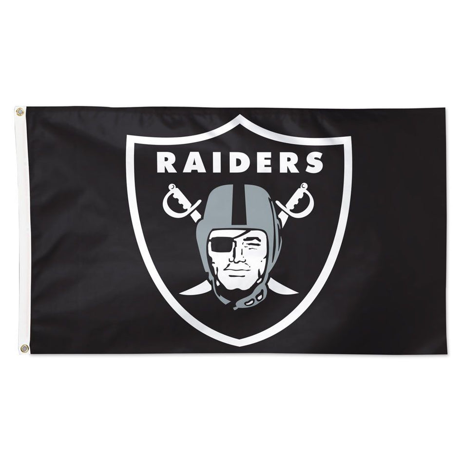 Deluxe 3' x 5' Flag - Las Vegas Raiders Logo Black Flag-Flag-Fly Me Flag