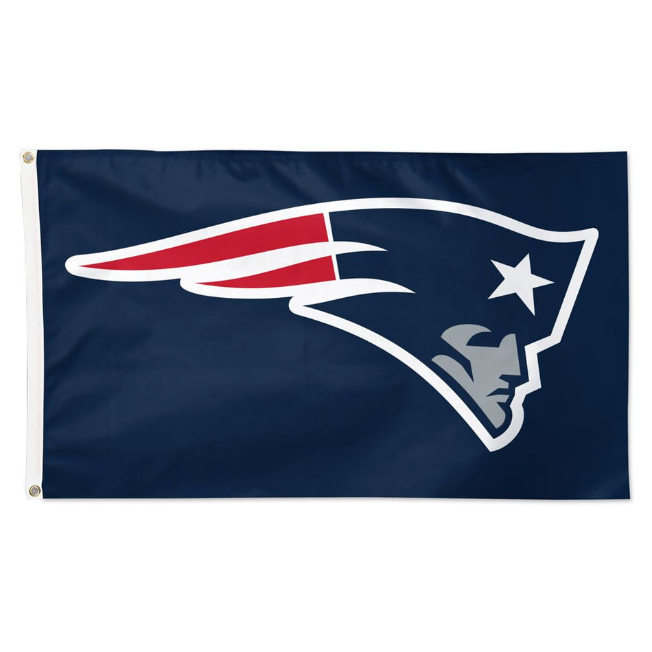 Deluxe 3' x 5' Flag - New England Patriots Logo Blue Flag-Flag-Fly Me Flag