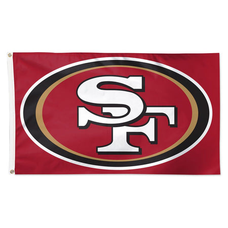 Deluxe 3' x 5' Flag - San Francisco 49ers Logo Red Flag-Flag-Fly Me Flag