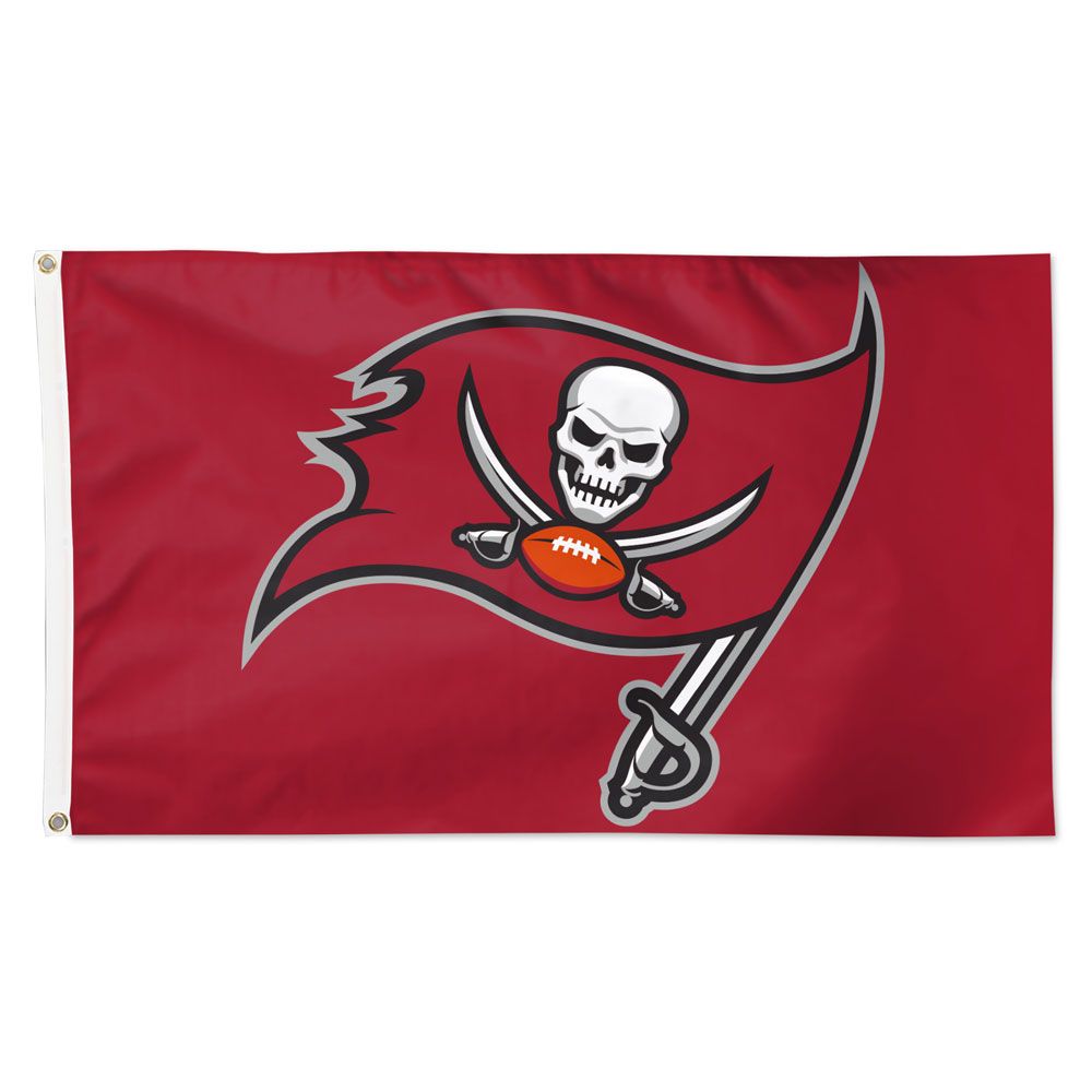 Deluxe 3' x 5' Flag - Tampa Bay Buccaneers Logo Red Flag-Flag-Fly Me Flag