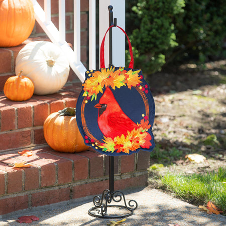 Fall Cardinal Wreath Door Decor-Door Decor-Fly Me Flag