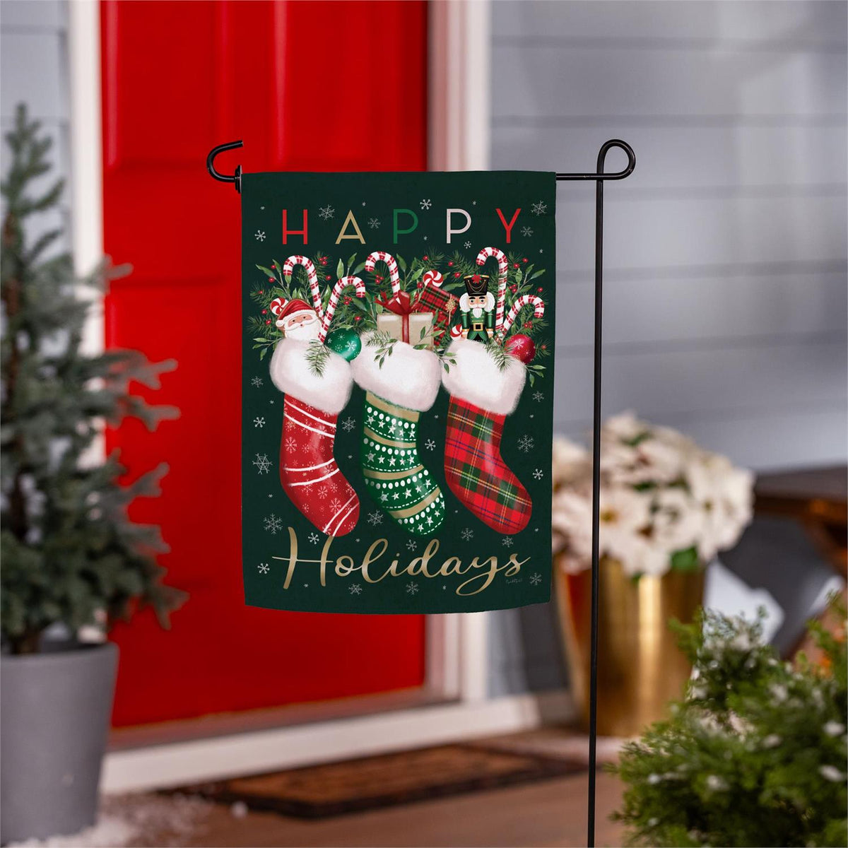 Festive Fun Stockings Garden Flag