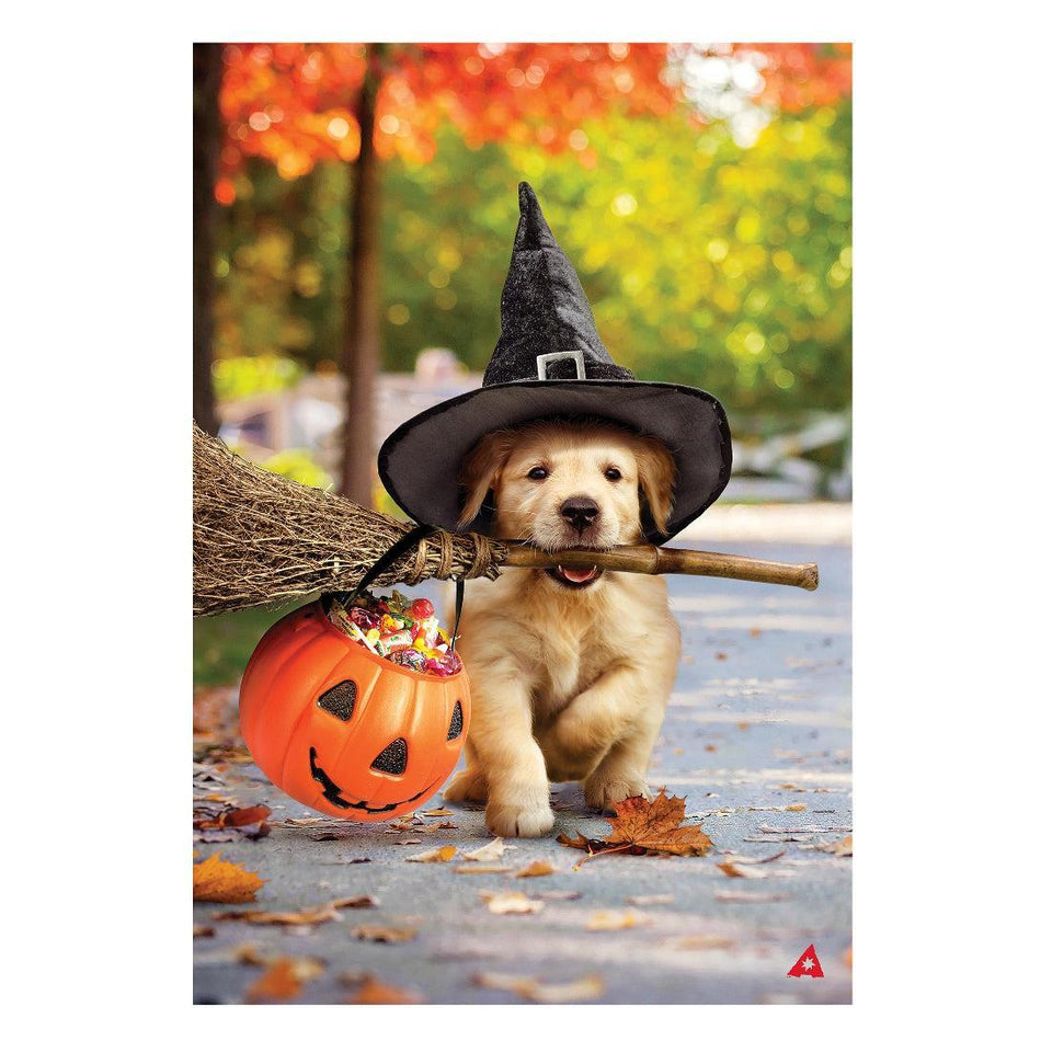 Goldens With Broom Garden Flag-Garden Flag-Fly Me Flag