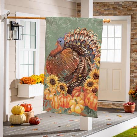 Grateful Gatherings Turkey House Banner-House Banner-Fly Me Flag