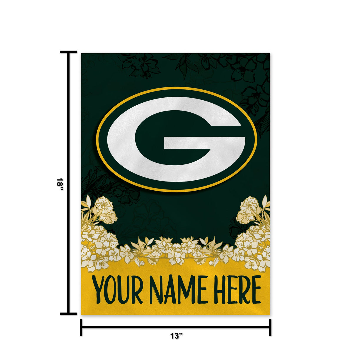 Green Bay Packers Personalized Custom Garden Flag