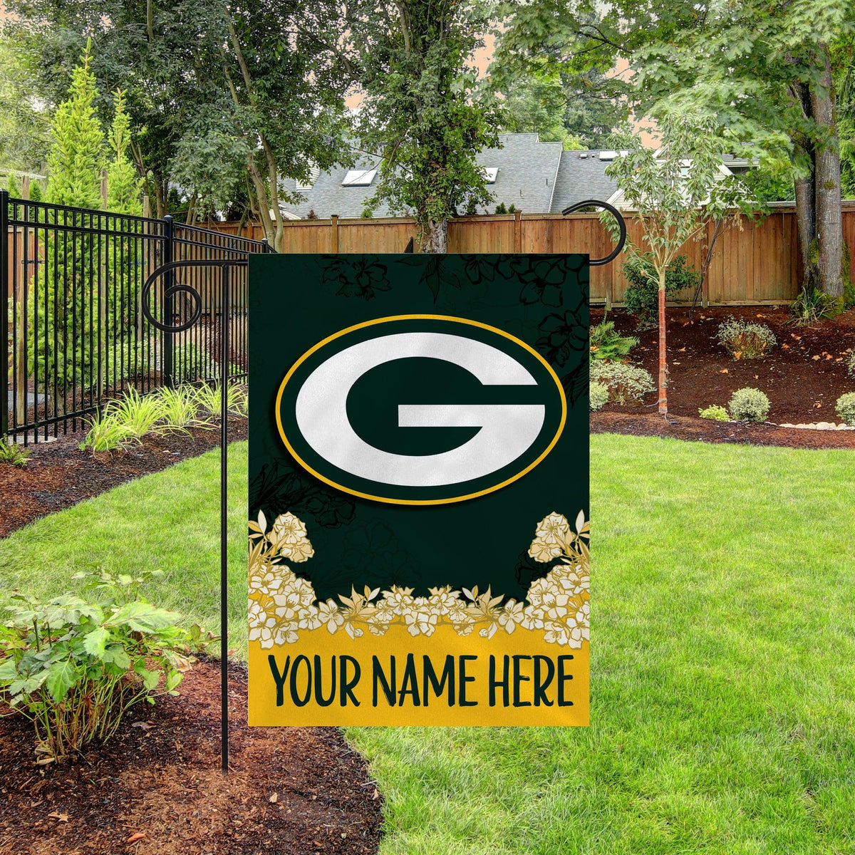 Green Bay Packers Personalized Custom Garden Flag