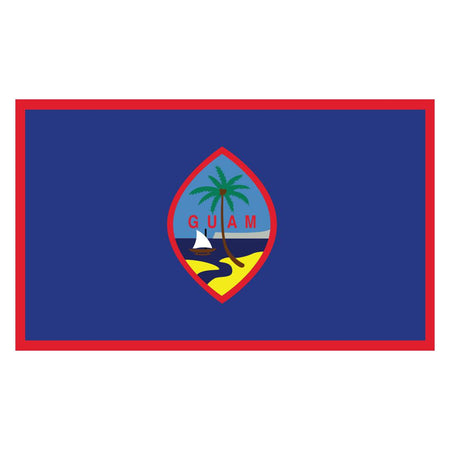 Long-lasting outdoor Guam Flags available in 1x1.5, 2x3, 3x5, 4x6, 5x8, 6x10, and 8x12 sizes. 