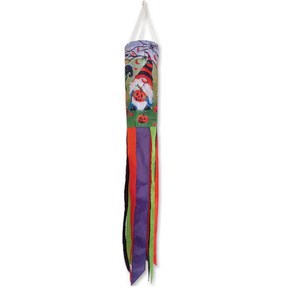 Halloween Gnomes Windsock, Orange, Purple and Green 
