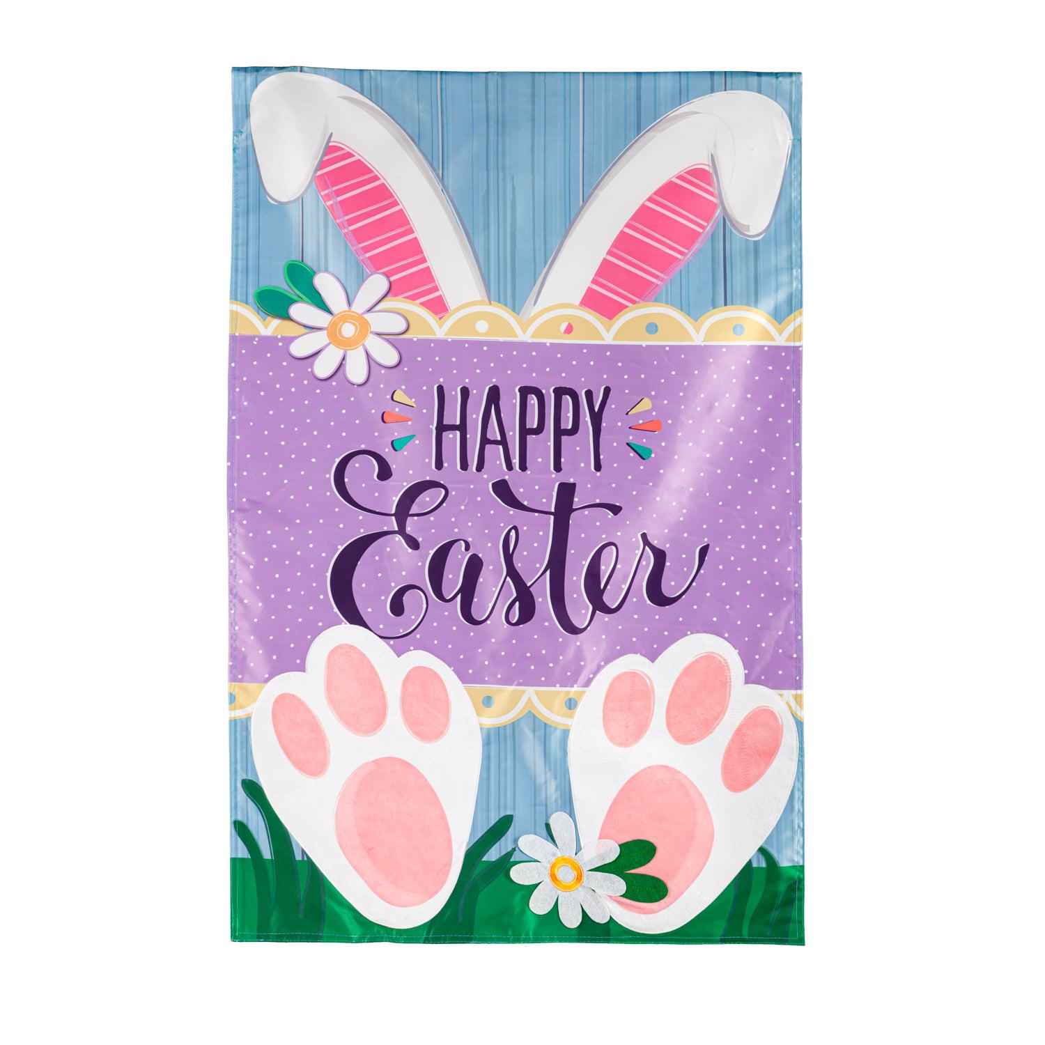 Happy Easter Bunny Appliqué House Banner