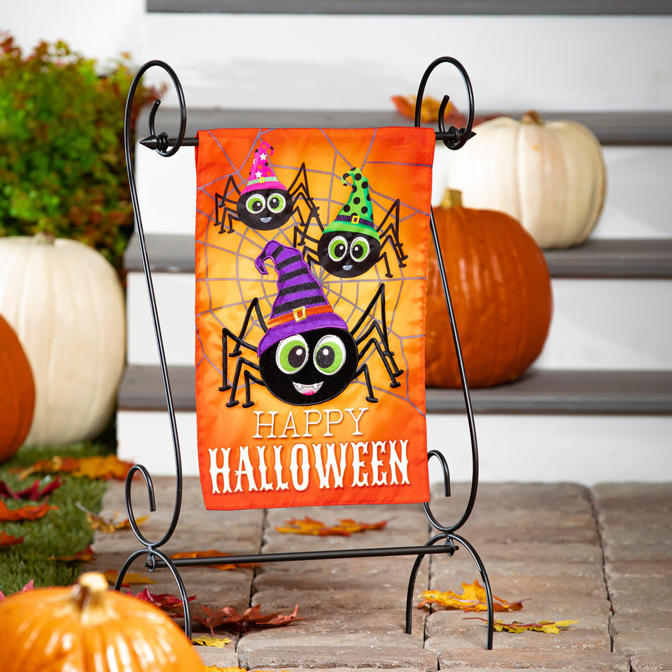 Happy Halloween Spiders Garden Flag-Garden Flag-Fly Me Flag