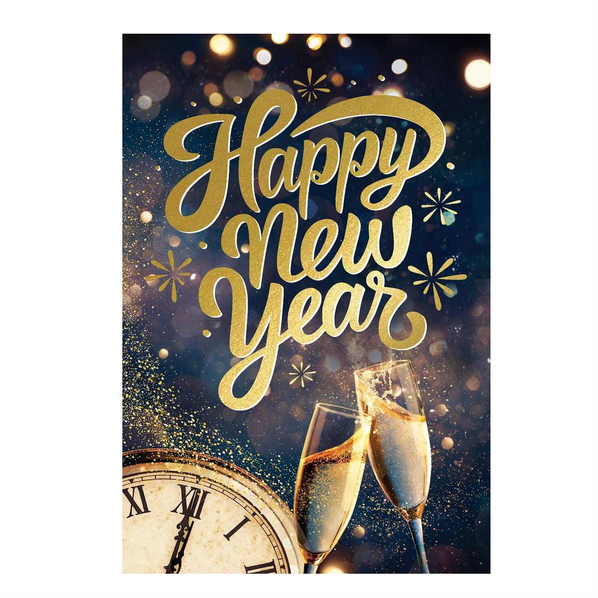 Happy New Year Celebration Garden Flag