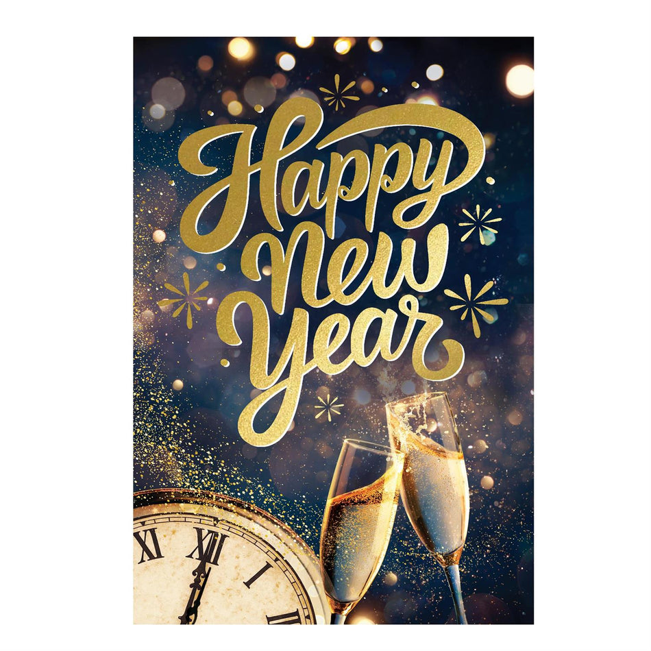Happy New Year Celebration Garden Flag