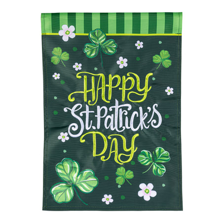 St. Patrick's Day Shamrocks Garden Flag
