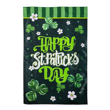 Happy St. Patrick's Day Shamrocks House Banner