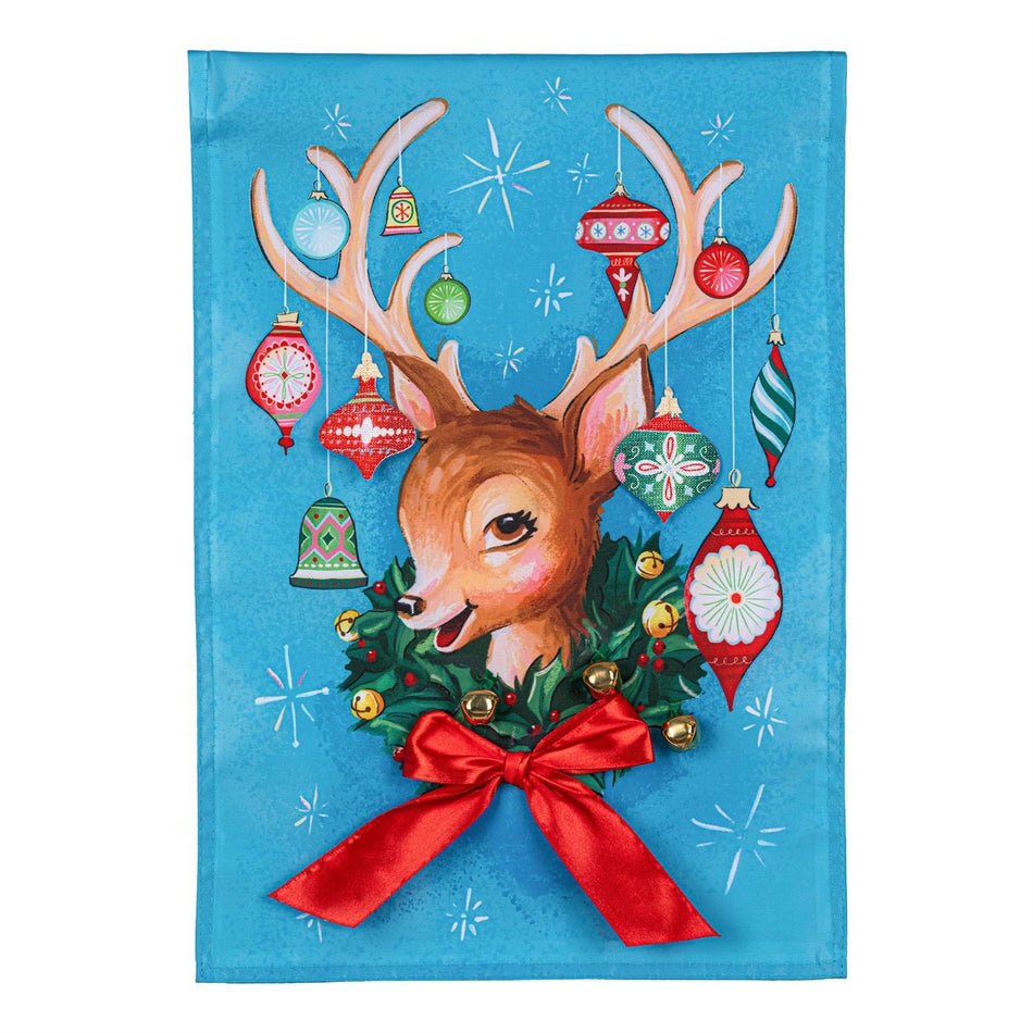 Heartfelt Cheer Wonderful Reindeer Garden Flag 
