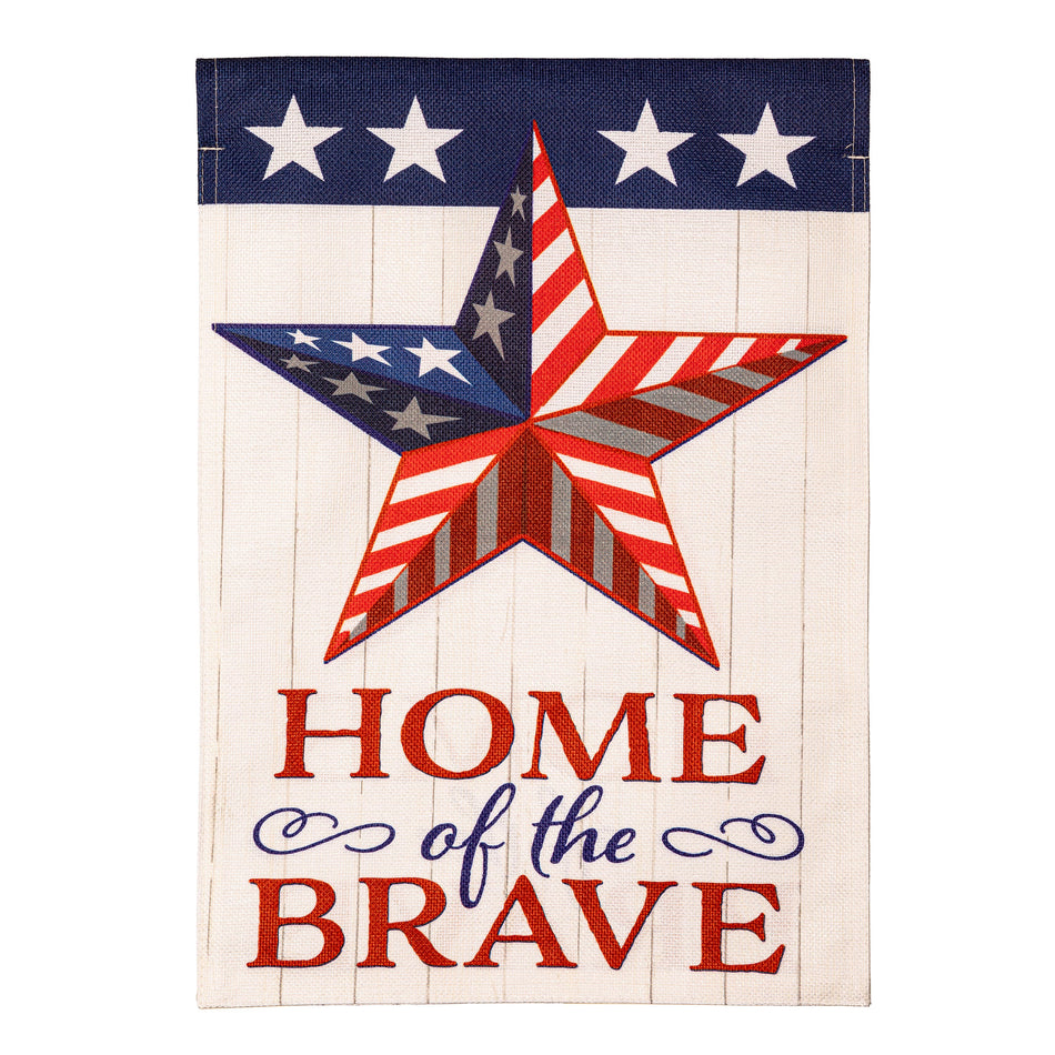Home Of The Brave Star Garden Flag