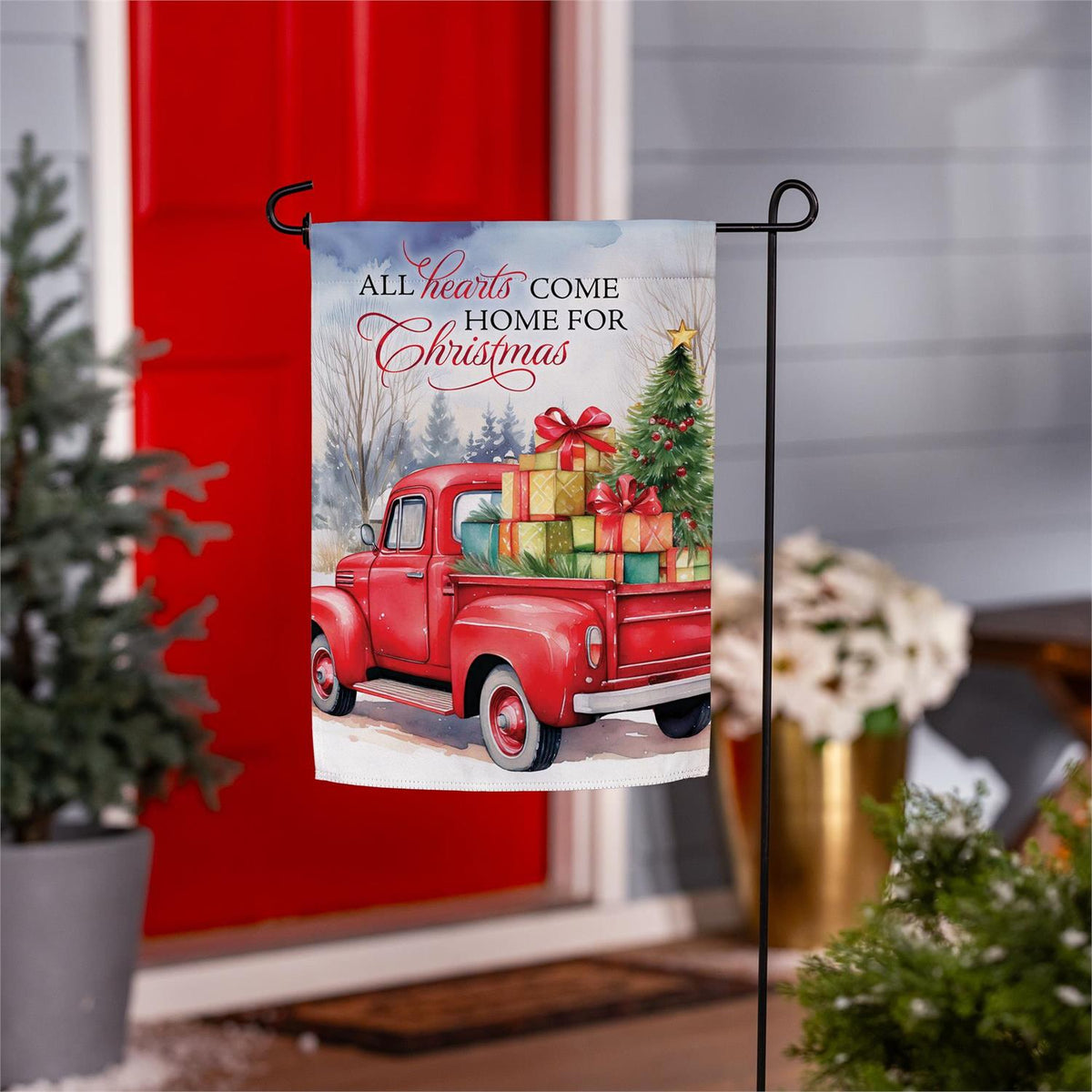 Home For Christmas Garden Flag