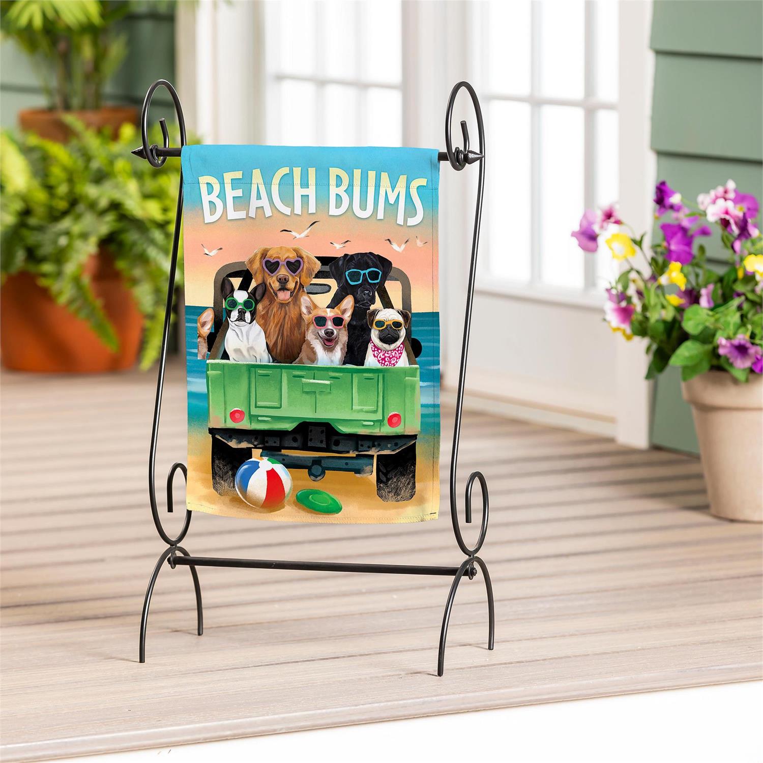 Jeep Pups Garden Flag