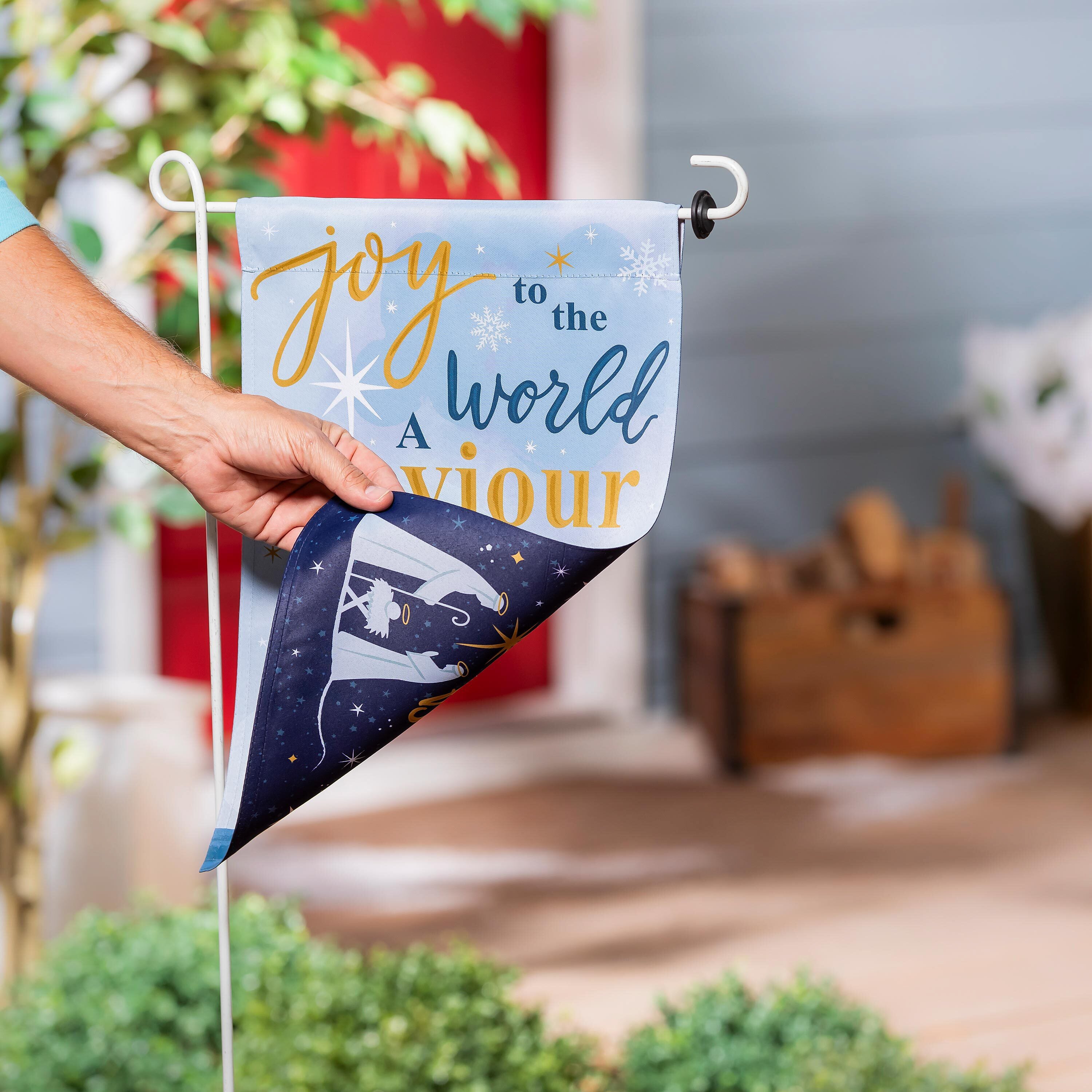 Joy to the World Reversible Garden Flag