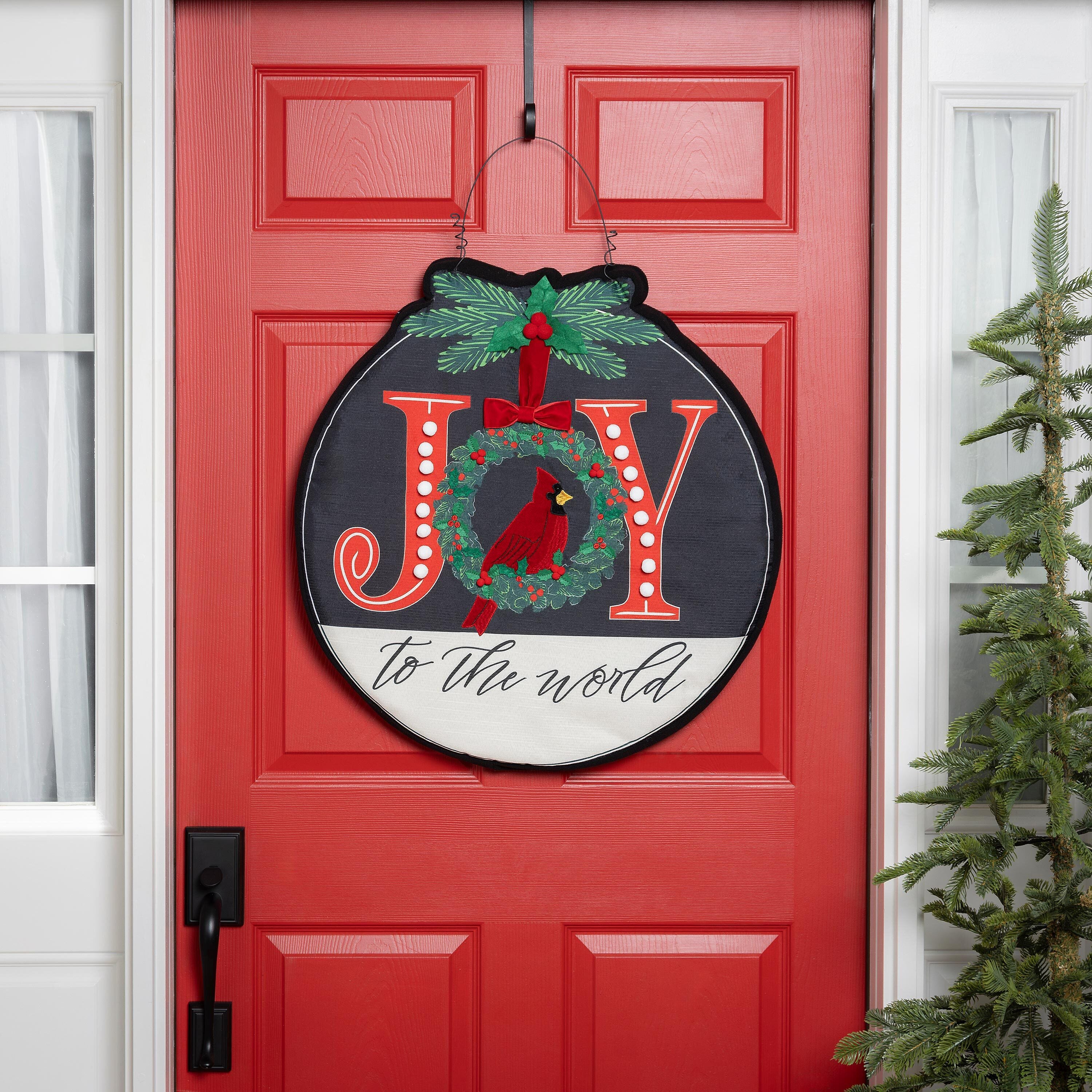 Joy to the World Wreath Estate Door Decor-Door Decor-Fly Me Flag