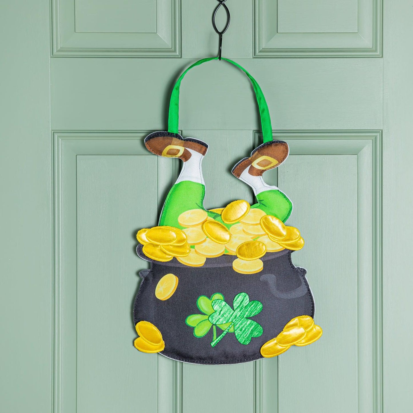 Leprechaun in Pot Door Décor | Holiday Door Décor | Fly Me Flag