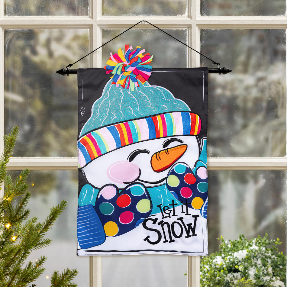Let It Snow-Man Garden Flag-Garden Flag-Fly Me Flag