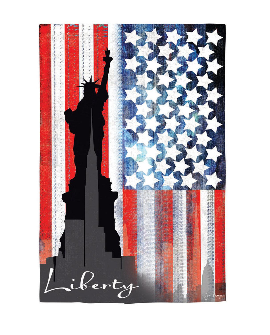 Liberty Statue Garden Flag