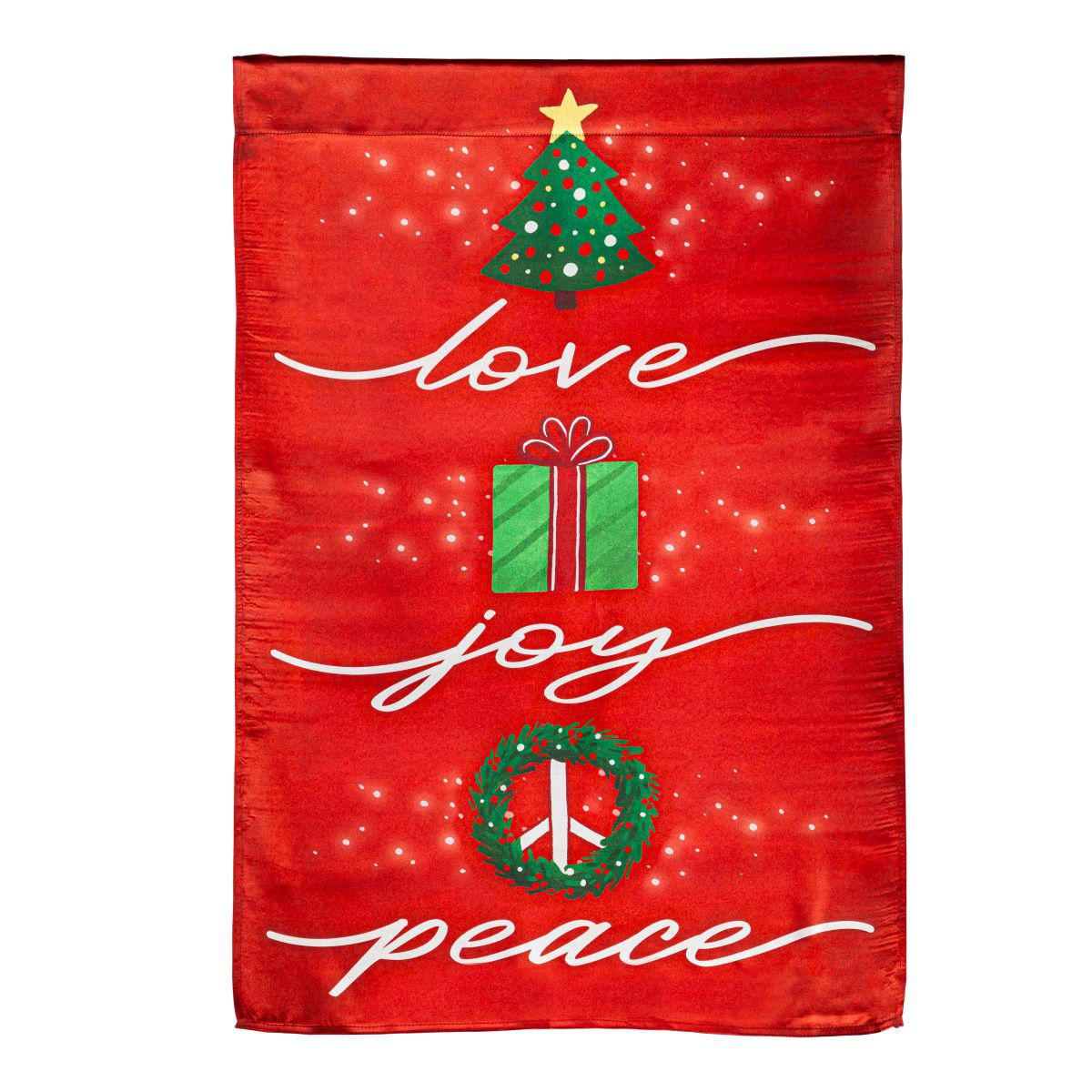 Love, Joy, Peace Lustre House Banner
