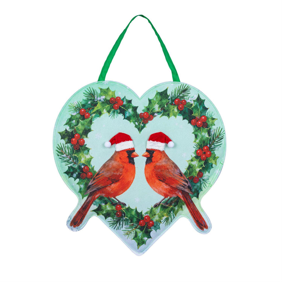 Love Warms Winter, Snowbirds Shaped Estate Door Decor