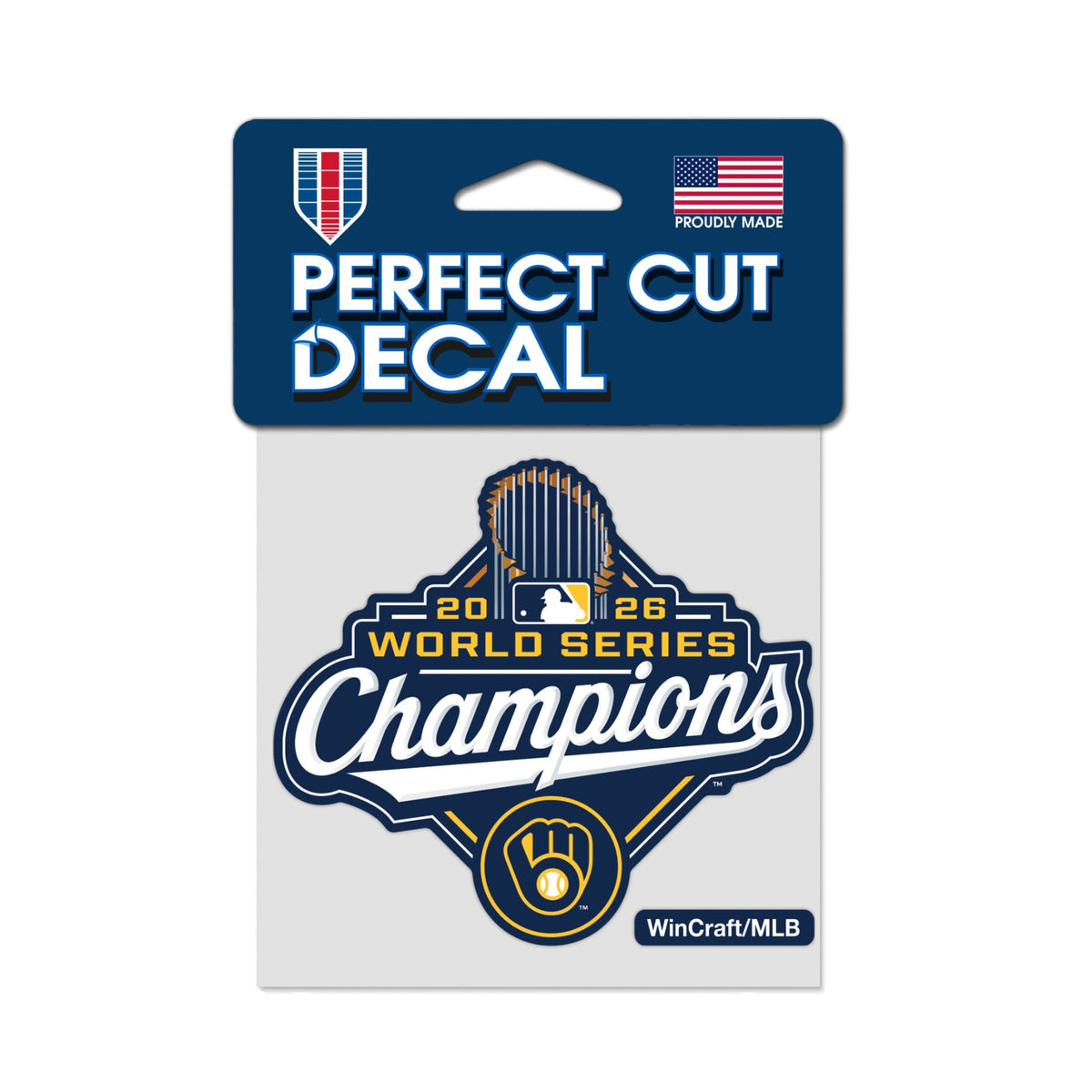 This decal features the Milwaukee Brewers Logo with the words "2026 world series champions" in the middle 