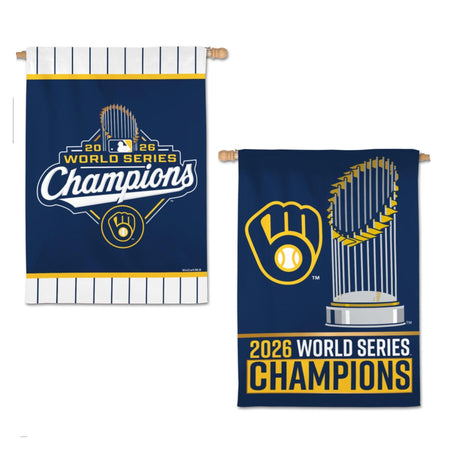 This House Banner features the Milwaukee Brewers logo with the world series trophy and the words "2026 World series champions"