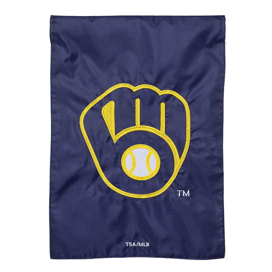 Milwaukee Brewers Applique Garden Flag-Garden Flag-Fly Me Flag