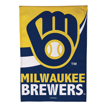 Milwaukee Brewers Burlap Garden Flag-Garden Flag-Fly Me Flag