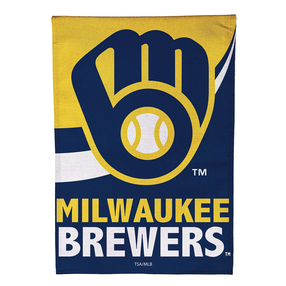 Milwaukee Brewers Burlap Garden Flag-Garden Flag-Fly Me Flag