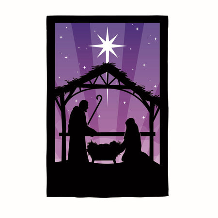 Nativity Lustre Garden Flag-Garden Flag-Fly Me Flag