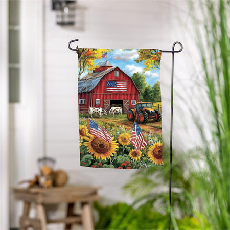 Patriotic Land Garden Flag