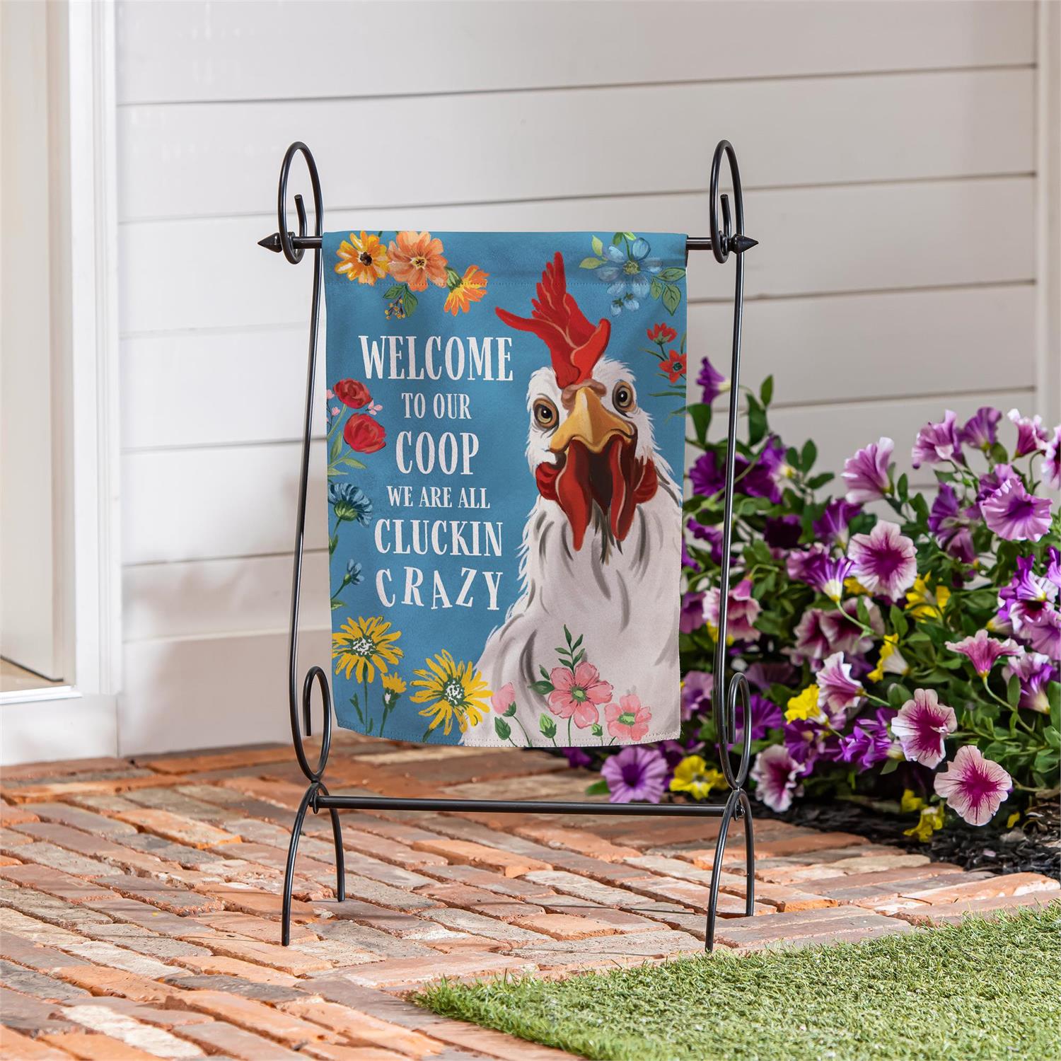 Petal & Plow Crazy Coop Garden Flag