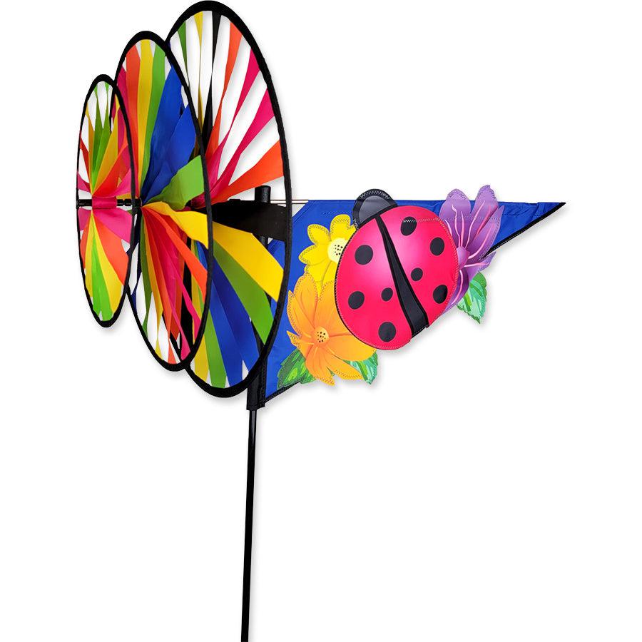 Pink Ladybug Triple Spinner-Spinner-Fly Me Flag