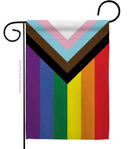 Progress Pride Garden Flag