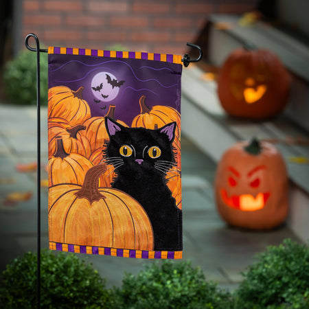 Pumpkin Patch Cat Garden Flag-Garden Flag-Fly Me Flag