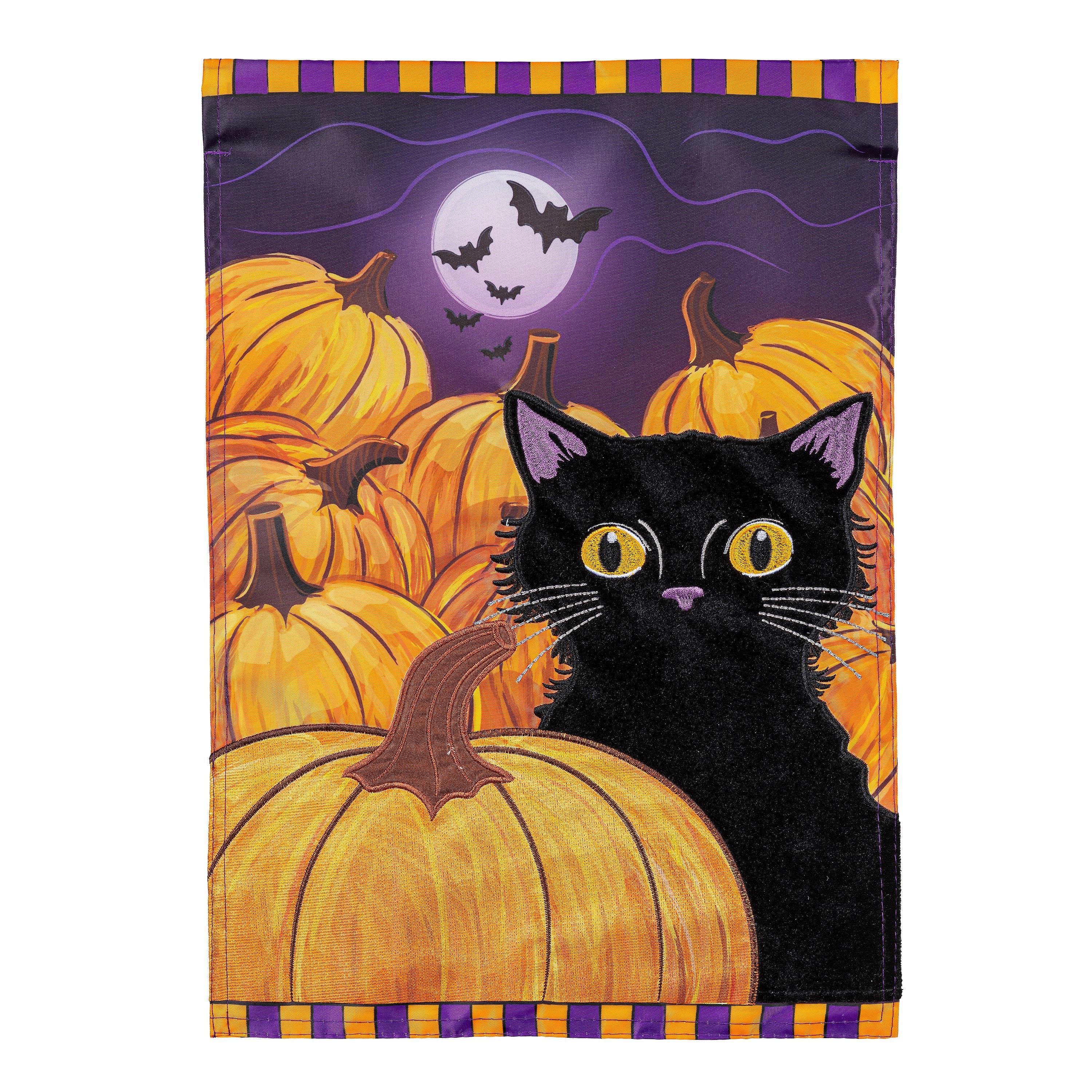 Pumpkin Patch Cat Garden Flag-Garden Flag-Fly Me Flag