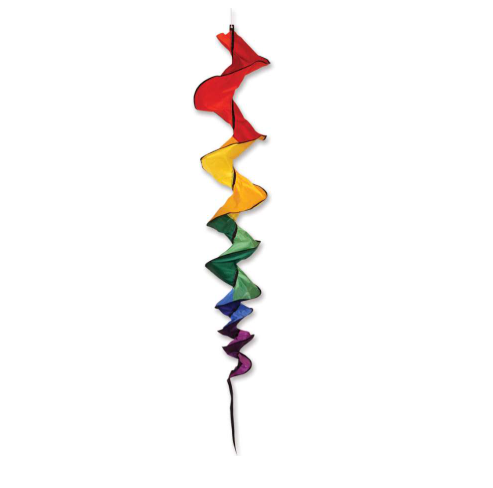 Rainbow Corkscrew Windsock Features The Colors Red to Purple as You Look From Top To Bottom
