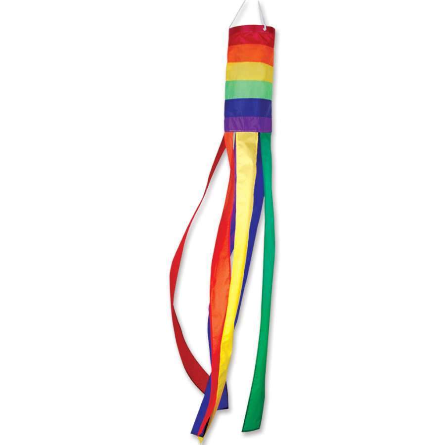 Design features a column of rainbow colors and tails. Measures 40" long.